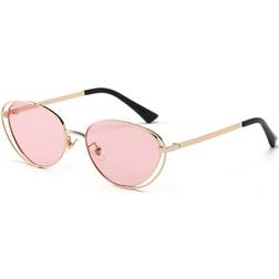 Hpirme Double Frame Punk Polarized Gold/Pink
