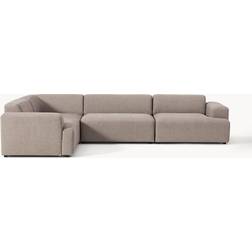 Westwing Collection Large Melva Webstoff Grob Gewebt Greige Soffa 339cm 4-sits