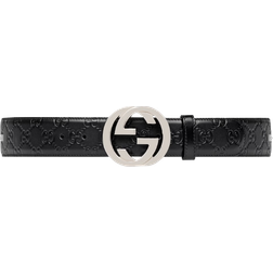 Gucci Signature Leather Belt - Black