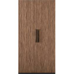Westwing Collection Simone Walnut Wood Look/Black Garderob 100x200cm