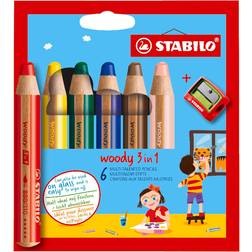 Stabilo Woody 3 in 1 Crayons with Sharpener