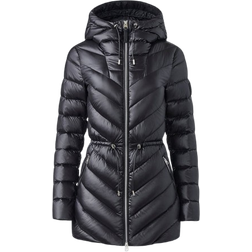 Mackage Arita Light Hooded Down Chevron Jacket - Black