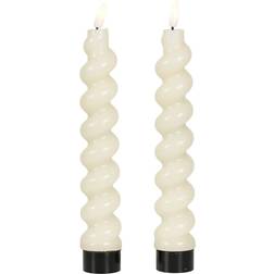 ValueLights White Spiral 2 Pack 25 x 4 x 4 cm LED Candle