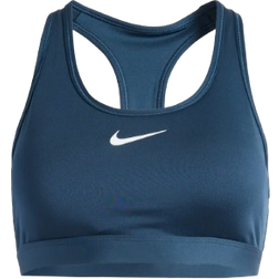 Nike Swoosh Medium Support Women's Padded Sports Bra - Armoury Navy/White