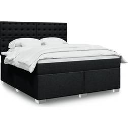 vidaXL mit Matratze 180x200 cm Schwarz Boxspringbett