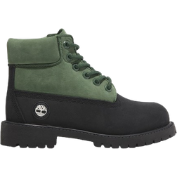 Timberland Junior Premium 6-Inch Lace-Up Waterproof Boot - Black/Green