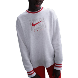 Nike Sportswear Phoenix Fleece Women's Oversized Graphic Crew-Neck Sweatshirt - Birch Heather