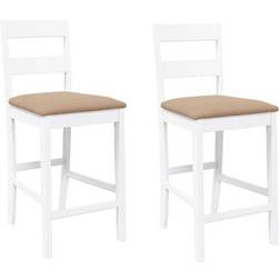 vidaXL 4102562 White/Brown Barstol 95cm 2st