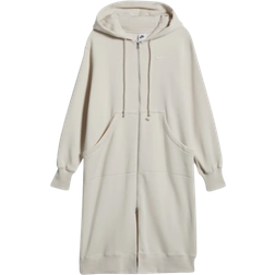 Nike Sportswear Phoenix Fleece Women's Oversized Long Full-Zip Hoodie - Light Orewood Brown/Sail