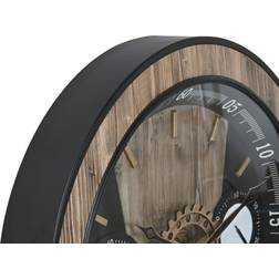 Home ESPRIT S3057647 Black/Natural Wall Clock 60cm