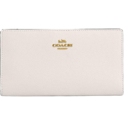 Coach Slim Zip Wallet - Crossgrain Leather/Gold/Chalk