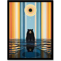 ARTERY8 Bear Lake Black Framed Art 23.4x32.3cm