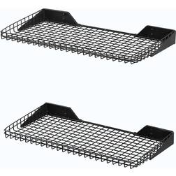 True & Tidy LUGO Garage Black Shelving System 23.6x3.9" 2pcs