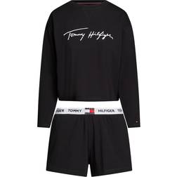 Tommy Hilfiger Heritage Logo T-Shirt And Shorts Pyjama Set - Black