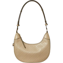 Tory Burch T Monogram Leather Crescent Bag - Fresh Clay