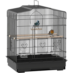 Pawhut Large Metal Bird Cage with Stand 59cm