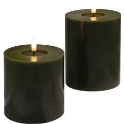 Veli Line Wax Olive Green LED-lys 21.3cm 2stk