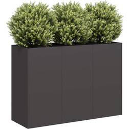 vidaXL Odlingslåda Svart 120x40x80 cm Kallvalsat Stål