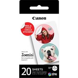 Canon Zink 1.3 Pre Cut Circle Sticker 20pcs