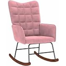 vidaXL Rosa Sammet Gungstol