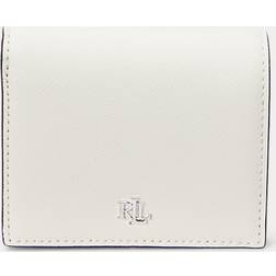 Ralph Lauren Crosshatch Leather Compact Wallet - Soft White