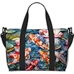 GSGCSBYMLG Japanese Koi Fish Printed Handbag - Multicolour