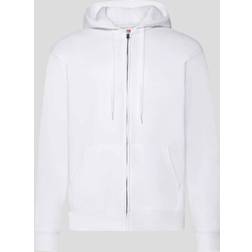 Fruit of the Loom Zip Through Hooded Sweatshirt - White