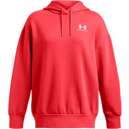Under Armour Women's UA Icon Fleece Oversized Hoodie - Racer Red/White
