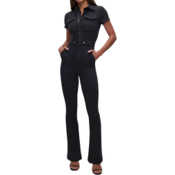 Good American Fit For Success Bootcut Jumpsuit - Black