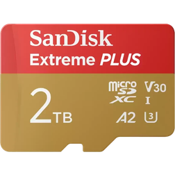 SanDisk Extreme Plus MicroSDXC Class 10 UHS-I U3 A2 250/150MB/s 2TB +SD adapter