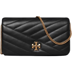 Tory Burch Kira Chevron Chain Wallet - Black