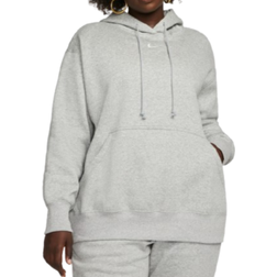 Nike Sportswear Phoenix Fleece Oversized Pullover Hoodie - Dark Grey Heather/Sail