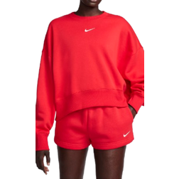 Nike Sportswear Phoenix Fleece Women's Over-Oversized Crew-Neck Sweatshirt - University Red/Sail