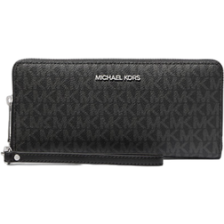 Michael Kors Jet Set Travel Large Signature Logo Continental Wallet - Black