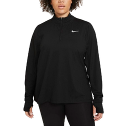 Nike Element Women's 1/2-Zip Running Top Plus Size - Black