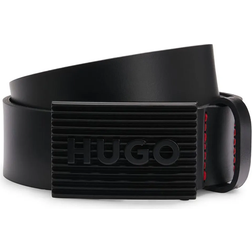 HUGO BOSS Combine Gilad SZ35 Italian Leather Belt - Black