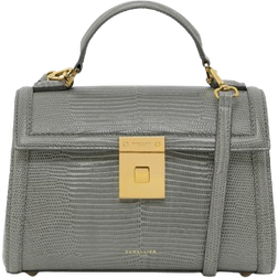 DeMellier The Paris Crossbody Bag - Stone Grey Lizard Effect