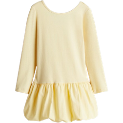 H&M Girl's Long Sleeved Balloon Dress - Yellow (1255609003)