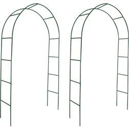 vidaXL Climbing Plant Rose Arch 2pcs 140x240cm