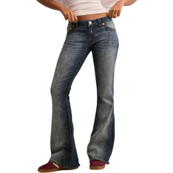 True Religion Nelly Ultra Low Rise Joey Flare Big T - Black