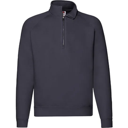 Fruit of the Loom Classic Zip Neck Sweat - Deep Navy