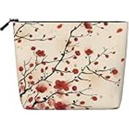 QGWDYYJQ Japanese Spring Makeup Bag - Black