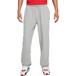 Nike Sportswear Club Men's Knit Open Hem Pants - Dark Grey Heather/White