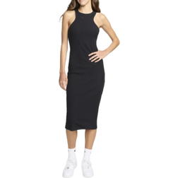 Nike Chill Knit Rib Midi Dress - Black