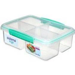 Sistema Quad Split To Go Minty Food Container 1.7L