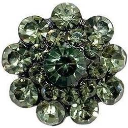 XHYXWN Crystal Rhinestone Buttons Dark Green 25mm 50pcs