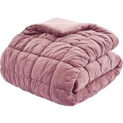 Intelligent Design Velvet Dream Puff Bedspread Pink (264.2x228.6cm)