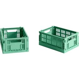 Hay Colour Crate Mini Dark Mint Basket 16cm 2pcs