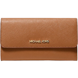 Michael Kors Jet Set Travel Crossgrain Leather Tri Fold Wallet - Luggage