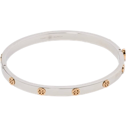 Tory Burch Miller Stud Hinge Bracelet 5mm - Silver/Gold